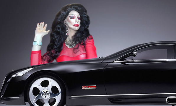 Pic of Beautiful Transgender Girl Modeling Car Model